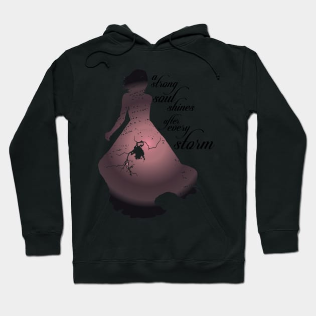 A Strong Soul Shines After Every Storm Hoodie by AmazingArtMandi